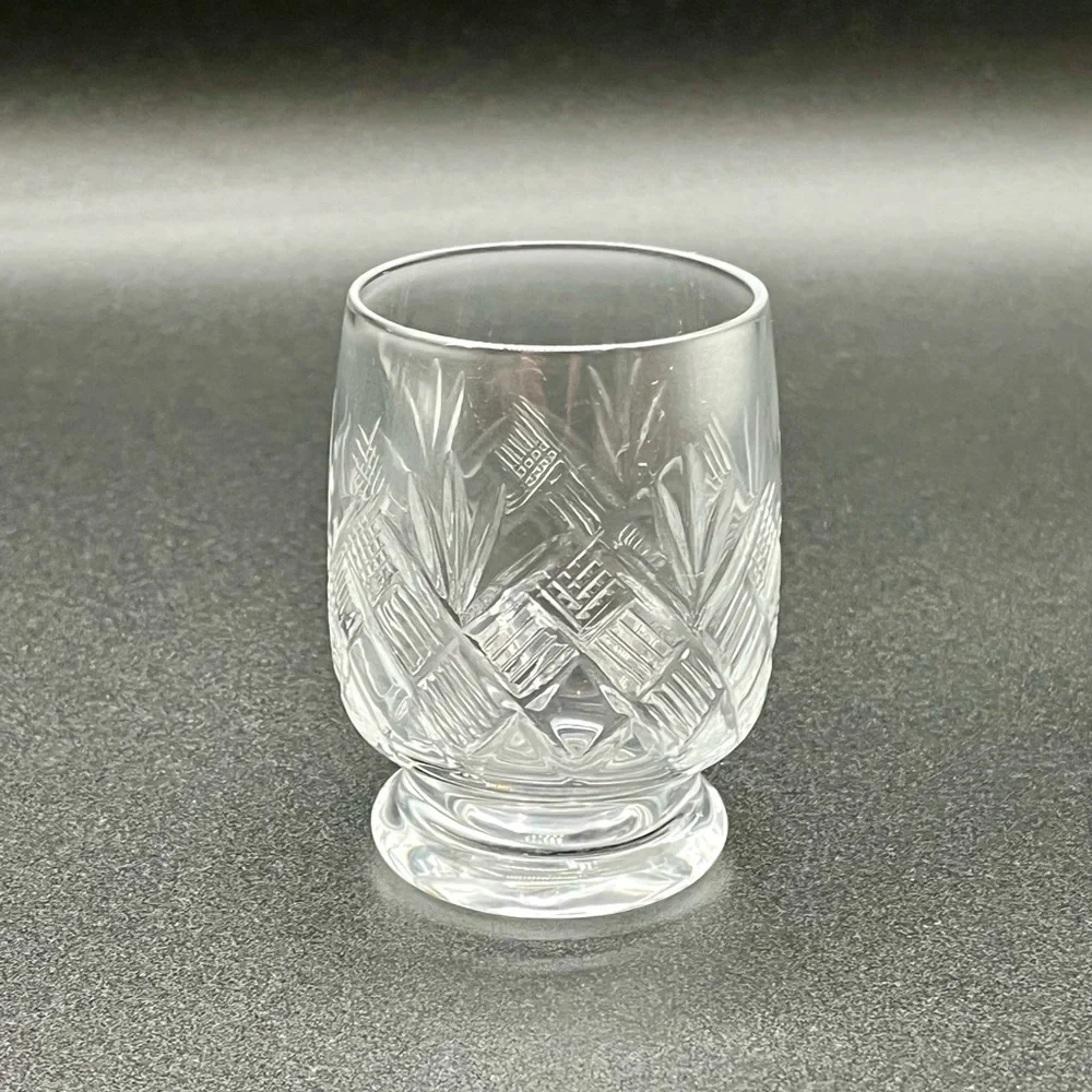 1960s Cut Crystal Short Glasses From Ukraine Set Of 6